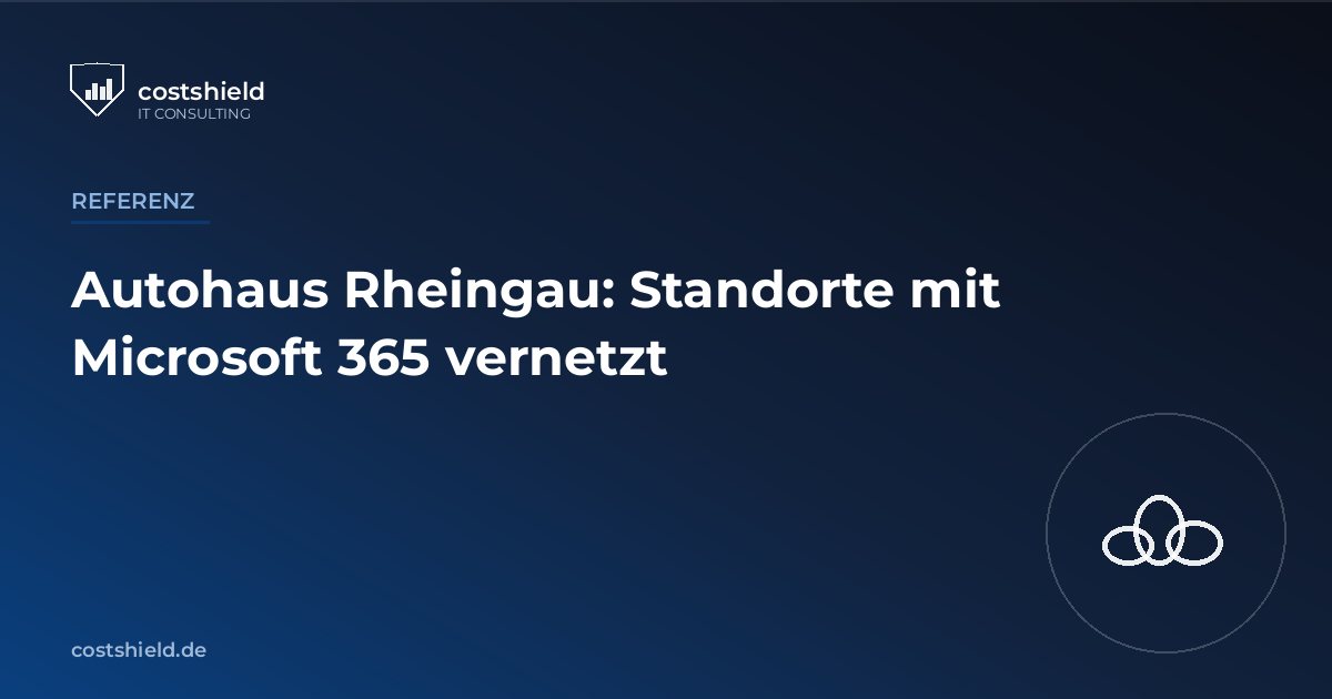 Laptop mit Microsoft-365-Oberfläche, symbolisch für die Standortvernetzung beim Autohaus Rheingau