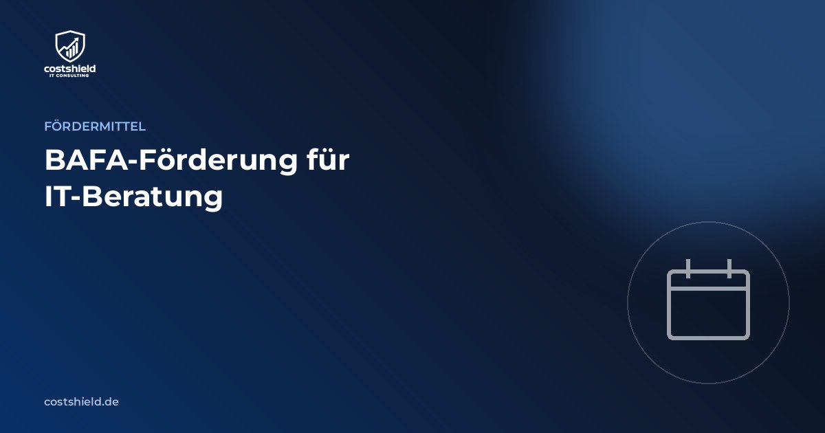 Symbolgrafik BAFA-Förderung für IT-Beratung: Zuschusshöhe und Antragsablauf