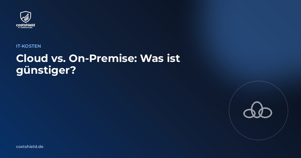 Symbolgrafik Cloud versus On-Premise Kostenvergleich für KMU