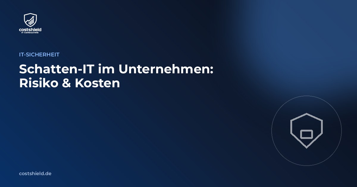 Symbolgrafik Schatten-IT im Unternehmen: Risiko und versteckte Kosten