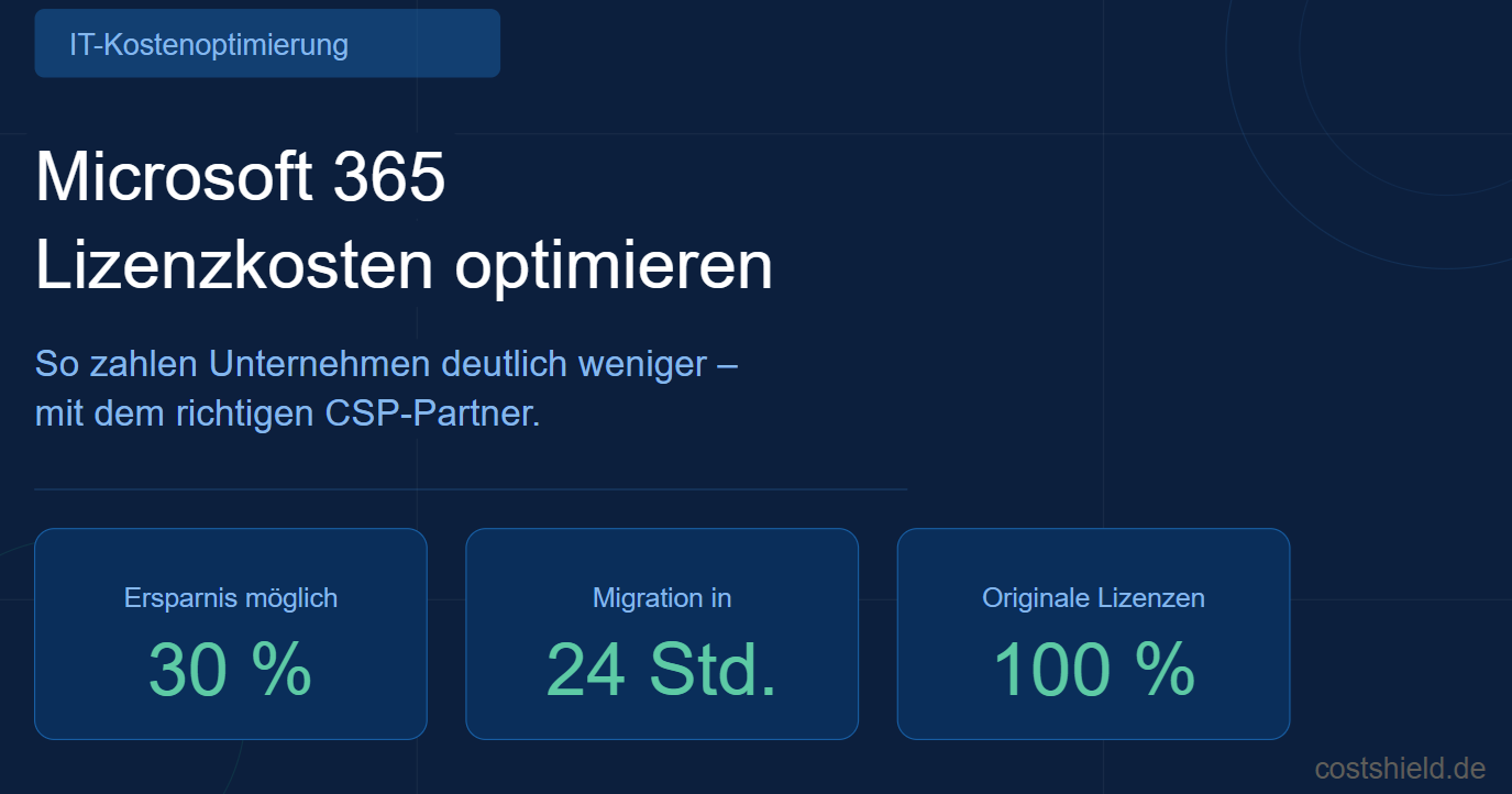 Microsoft 365 Lizenzkosten optimieren – So zahlen Unternehmen bis zu 30 % weniger