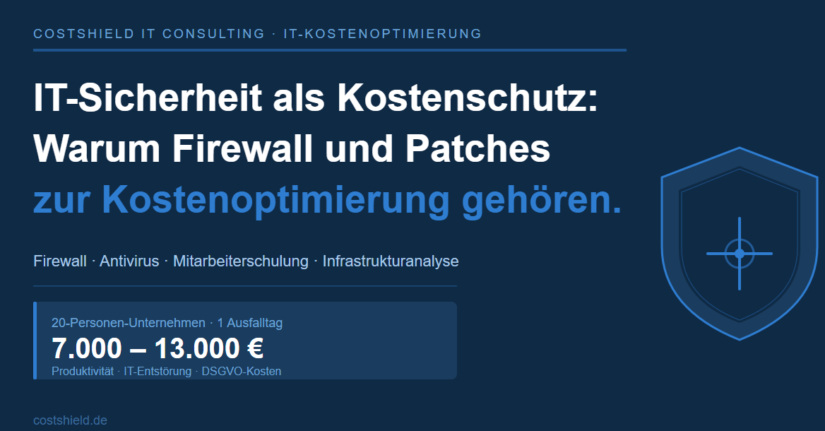 IT-Sicherheit als Kostenschutz: Warum Firewall und Patches zur Kostenoptimierung gehören
